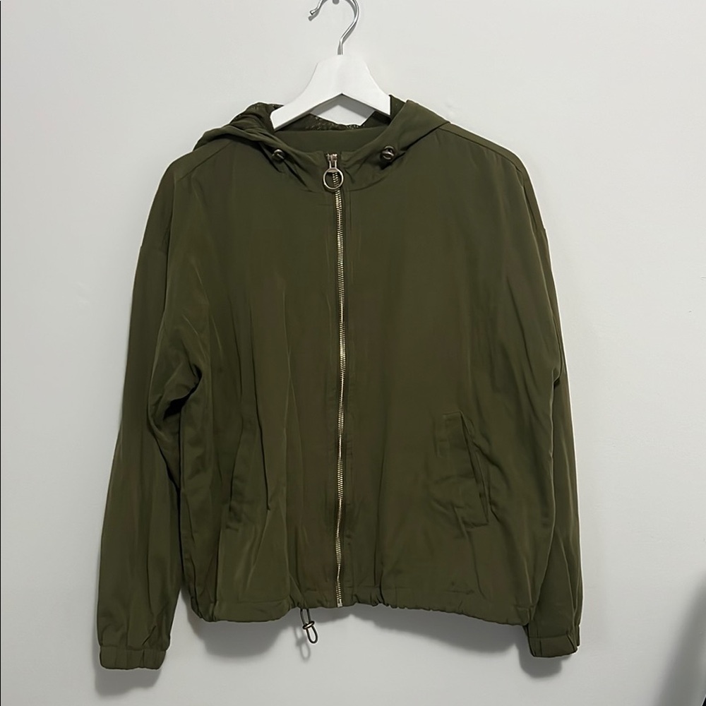 Olive Green Hooded Jacket